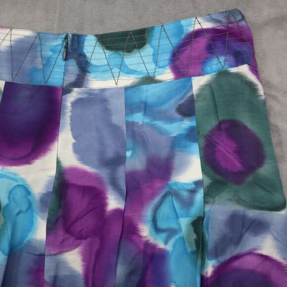 CCDK Skirt Womens 8 Multicolor A Line Pleated Knee Length Hook Eye Zip - Picture 12 of 15